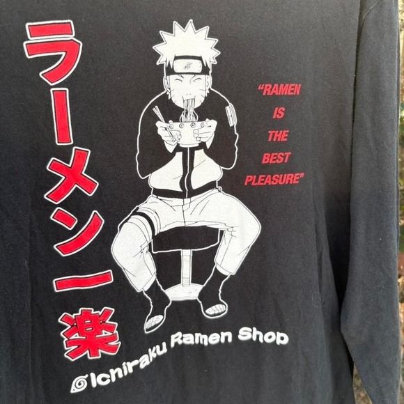 Black Naruto large long sleeve shirt Anime Core - Picture 2 of 7
